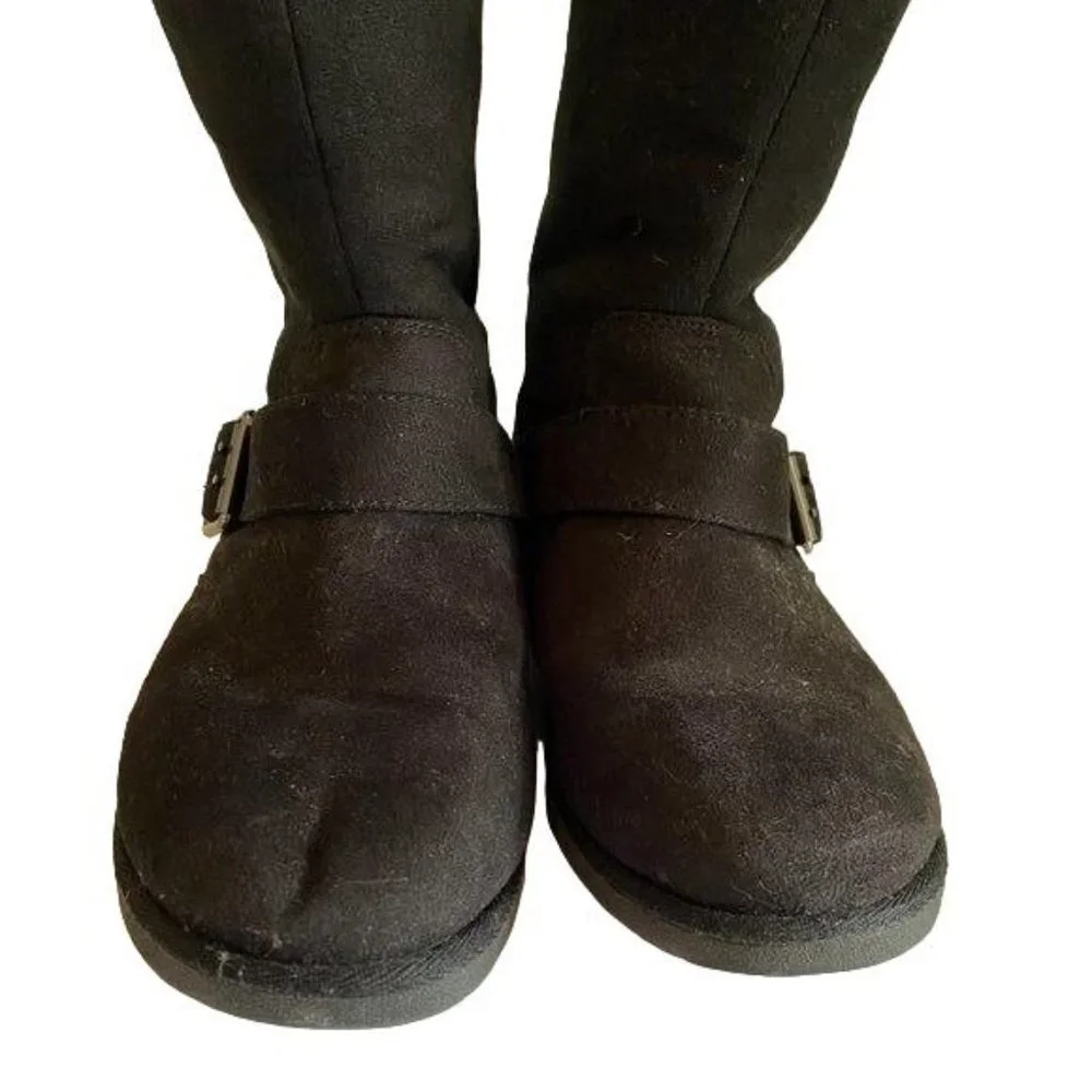 So Black Boots with Buckles Womens Size 7